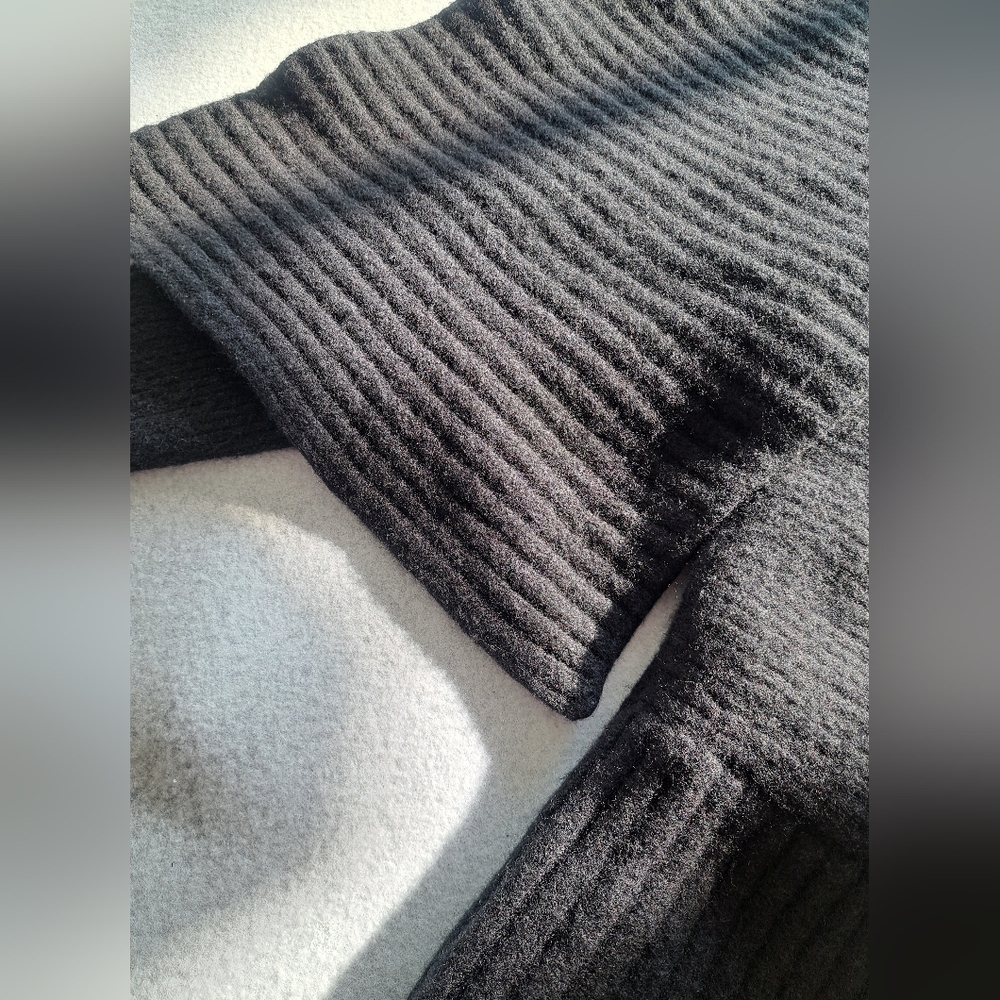 All Saints Black Ribbed Women's Knit Sweater - Picture 4 of 11